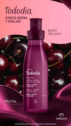 Body splash cereza negra y praliné Body splash – 200 ml