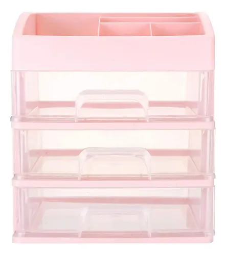 Organizador Cosmeticos Crema Maquillaje Labiales Perfumes Color Rosa
