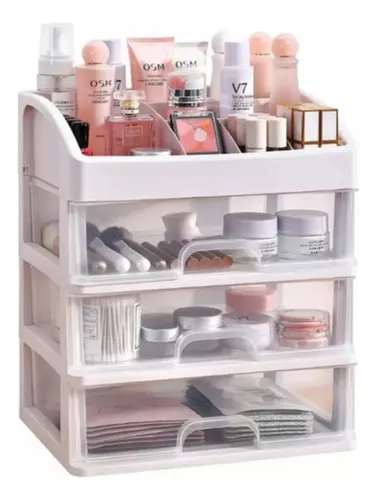 Organizador Cosmeticos Crema Maquillaje Labiales Perfumes Color Blanco