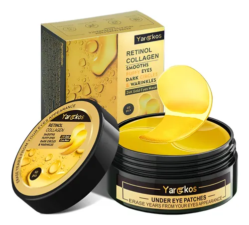 60 Parches De Oro 24 Quilates Para Tratar Ojeras Y Bolsas