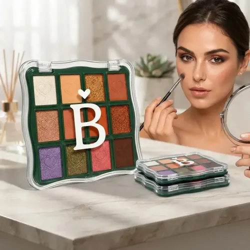 Paleta Tono 01 Sombras De Ojos 12 Colores Mate Brillante Maquillaje Rostro Veoquiero