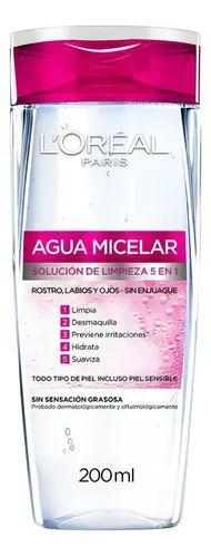 Agua Micelar L’oréal Paris 5 En 1 X200ml