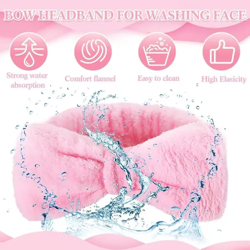 50 Bandas De Spa Rosa Wavyknot Con Lazo Desmontable