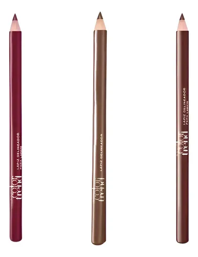 Delineador Avon Labios Borgoña Chocolate Rosa Natural Setx3 Color Trend