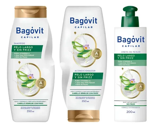 Bagovit Capilar Pelo Largo Sin Frizz Rutina Completa – 3c