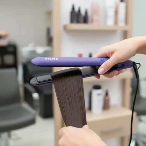 Planchita Pelo Alisado Ion Profesional Yelmo Color Violeta