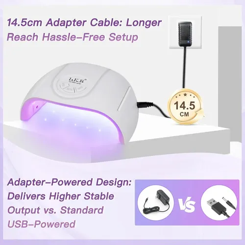 Lámpara Uv Wisdompark 72w Para Uñas De Gel Con 21 Leds