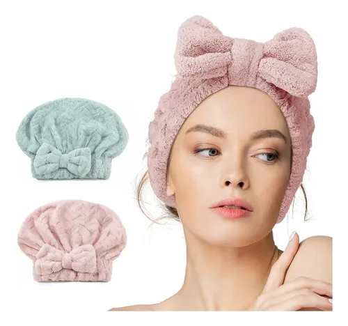 Gorro Toalla Turbante De Microfibra Para El Pelo Secado
