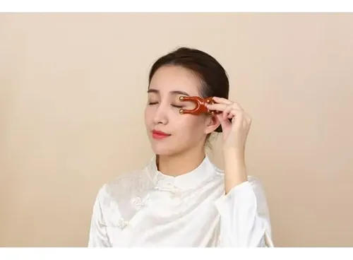 Herramienta Guasha Facial De Madera Con Rodillos Y Cuentas