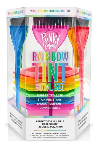 Set De Brocha Y Bol Para Tinte Punky Rainbow Tint – Multicol