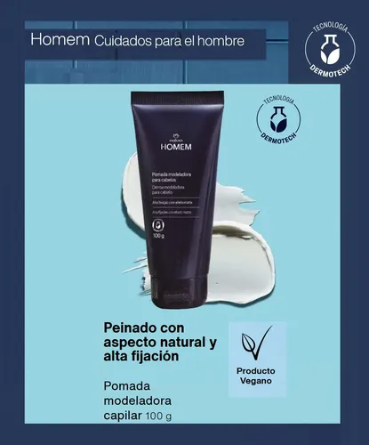 Crema Modeladora Para El Cabello Masc 100g Homem Natura