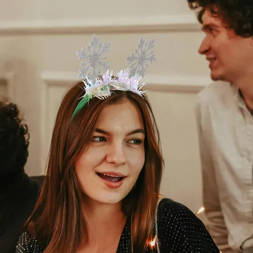Diadema Con Forma De Copo De Nieve, Ligera, Para Fiesta De N