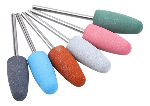 6x Silicona Broca De Uñas Rotary Burr Head Cutícula Clean