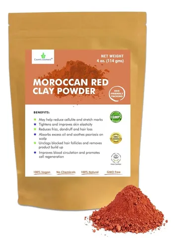 Polvo De Arcilla Roja Marroquí Cosmic Element 113 G