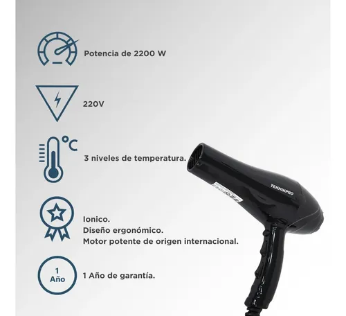 Secador De Pelo Profesional Full Technology 5000 Teknikpro