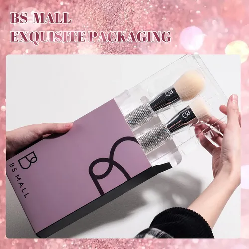 Set De 2 Pinceles De Maquillaje Bs-mall Luxury Diamond Para