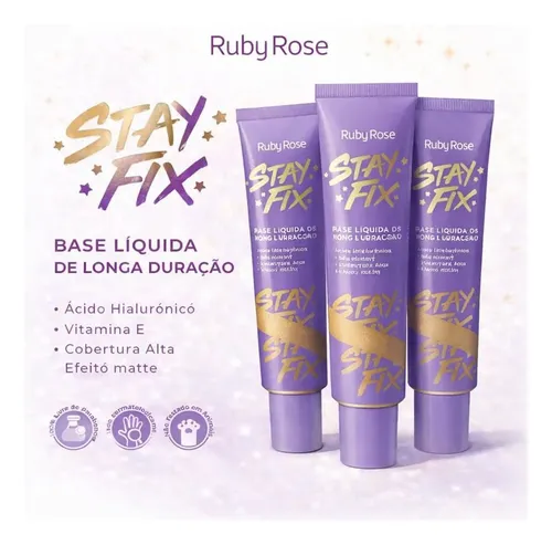 Base Líquida Larga Duración Stay Fix Ruby Rose Hb-873