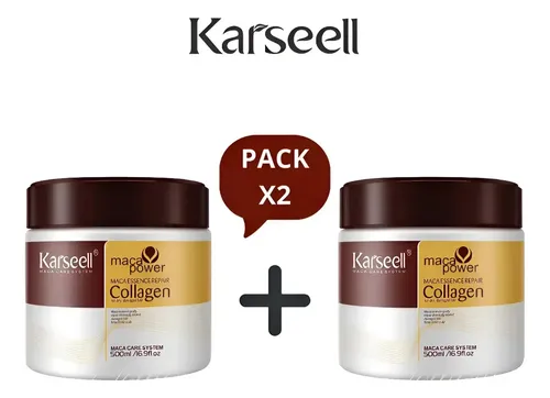 Máscara Capilar Karseell Maca Power Colágeno Kit 2x500ml