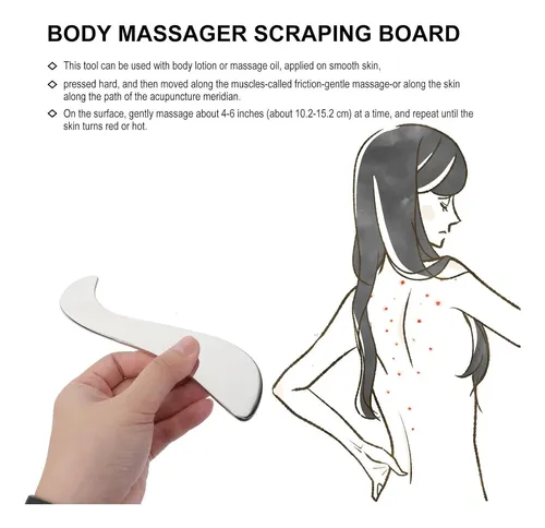Tabla Gua Sha Acero Inox S Forma Masaje Relax