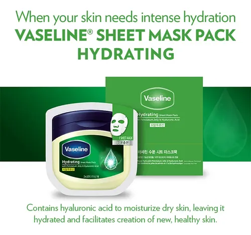 Mascarilla Facial Hidratante De Vaselina, 10 X 23 Ml, Fabric