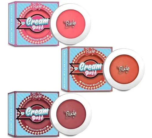 Rude Cosmetics Rubor En Crema Cream Puff Tono Del Maquillaje Shortcake
