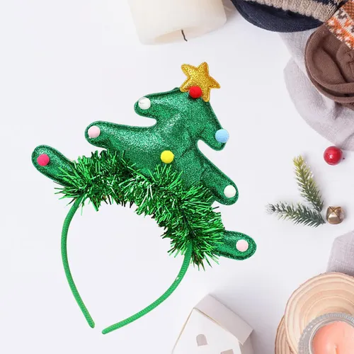 Diadema Navideña Para Árbol De Navidad Con Purpurina