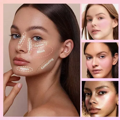 Paleta De Contorno Iluminador De Rubor 7 En 1 Shimmer Marble