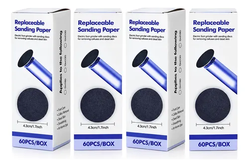 Juego De 240 Discos De Lijado De Uñas De Grano 80/100/120/18 Negro Replaceable Sanding Paper