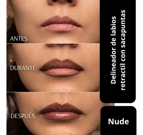 Delineador Labial Retractil Con Sacapuntas Mely Nude
