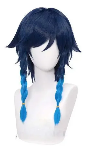 Peluca Cosplay Genshin Impact Venti Viento Dorado