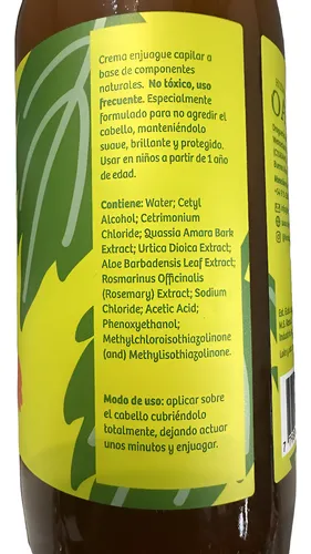 Crema Enjuague Cuasia Ortiga Romero Aloe Hierbas Oasis Fw