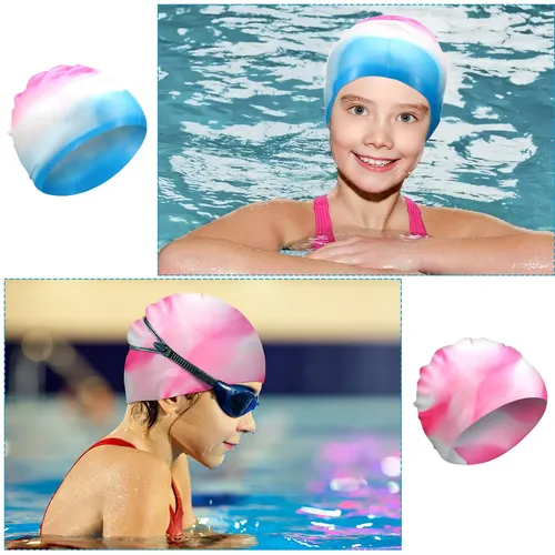 Gorros De Natación Zhanmai De Silicona Para Niños Con Cabell