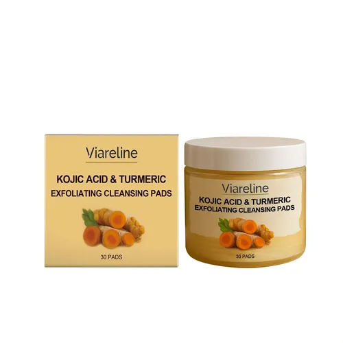 Almohadillas Limpiadoras Exfoliantes Con Cúrcuma Viareline,