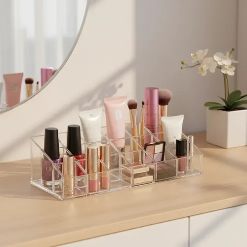 Organizador De Maquillaje Acrílico 24 Compartimientos