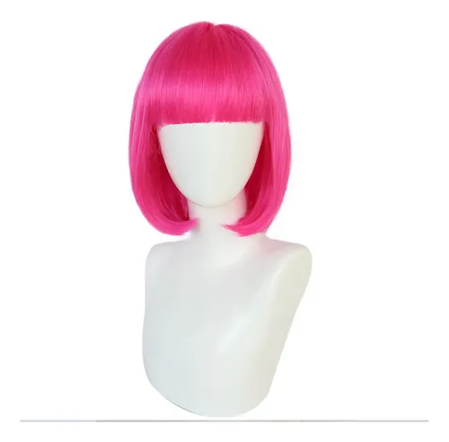 Peluca Corta, Sintética, 12 Pulgadas, Para Cosplay, Color Ro
