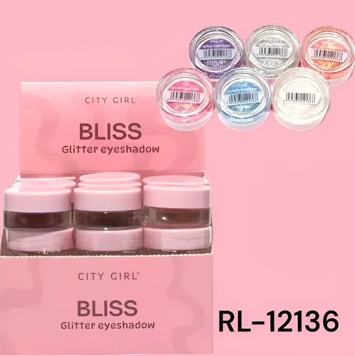 Glitter Eyeshadow Ojos Labios Cuerpo Pelo City Girl Color Radiant 05