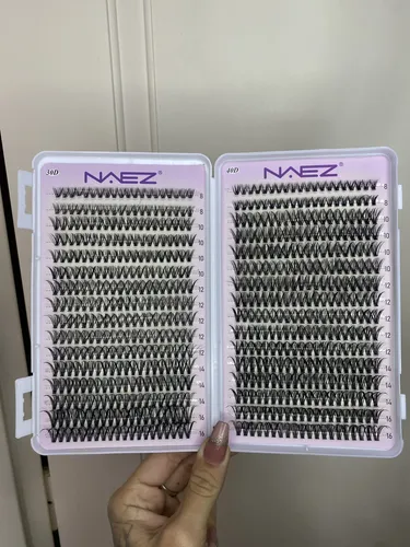 Kit Pestañas Cluster+pegamento,sellador+removedor+pinza Naez