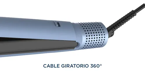 Secador y Plancha de pelo 2 en 1 Ceramica Iónica De Aire Alisadora Smart-tek Therapro Ion Celeste