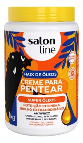 Crema Para Peinar Super Mix Oleos De Salon Line, 1 Kg