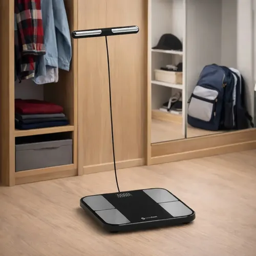Balanza Digital Inteligente Masa Muscular 8 Electrodos Análisis Corporal Bioimpedancia App Bluetooth 180kg