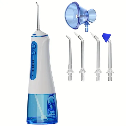 Irrigador Bucal Portátil De 5 Modos Ipx7, 300 Ml, Carga Usb