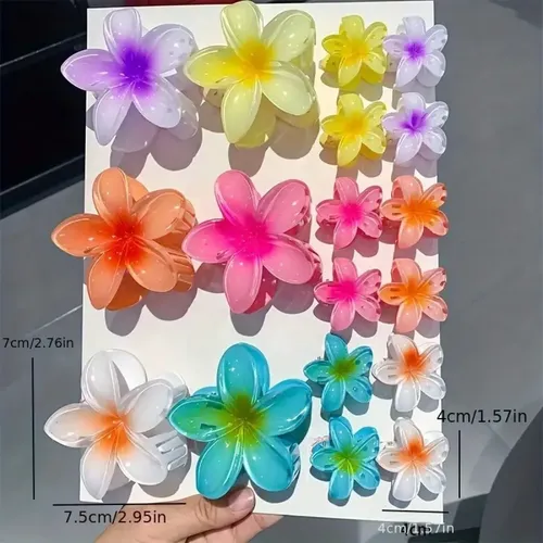Pack Ganchos Flor Plástica Para El Pelo 18 Pieces