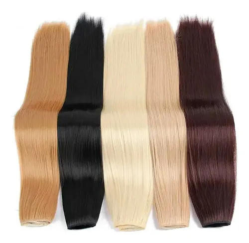 Cortinas Extensión Pelo Lacio Simil Natural Plancha 180°c 16