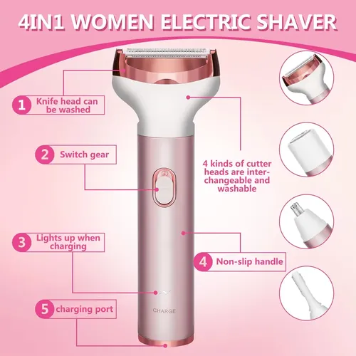 Rasuradoras Eléctricas For Mujeres 4 En 1 Secado Y Húmedo
