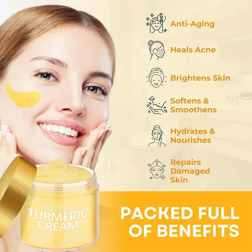 Crema Facial Hidratante Iluminadora Con Cúrcuma