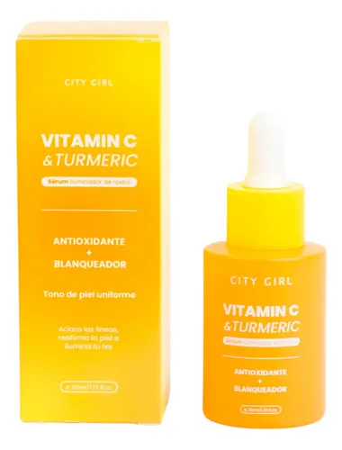 Serum Facial Vitamina C Antioxidante + Blanqueador City Girl Momento De Aplicación Día Tipo De Piel Todo Tipo De Piel
