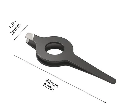 Pinza Para Cejas Y Barba En Acero Inoxidable