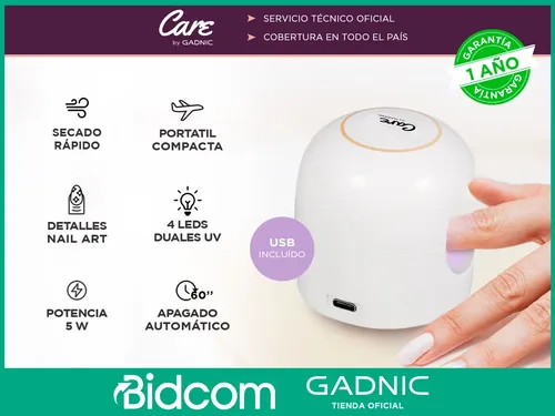 Mini Lámpara Led Uv Gadnic Para Uñas Con Sensor Inteligente