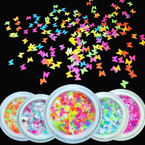 Mariposas X12 Diseños Stickers Apliques Confetti Uñas Fcnail