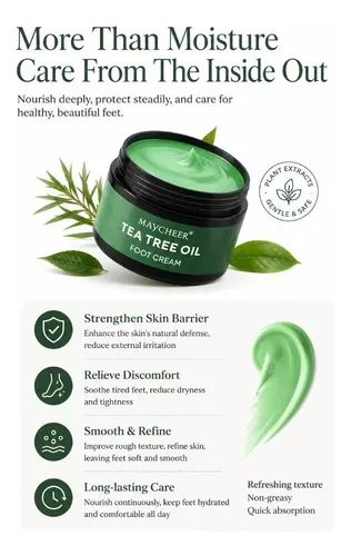 Crema Para Pies Con Aceite De Árbol De Té Hidratante